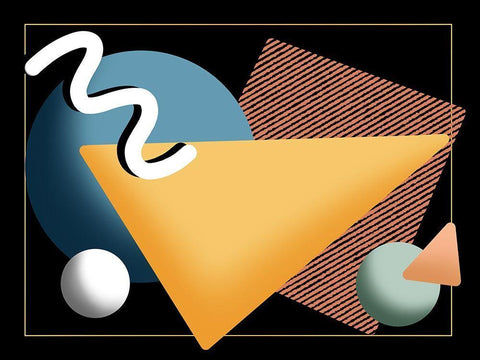 Retro System Black Ornate Wood Framed Art Print with Double Matting by Prime, Marcus