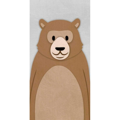 Cheery Bear 2 White Modern Wood Framed Art Print by Prime, Marcus