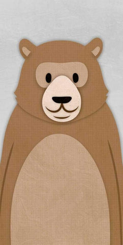Cheery Bear 2 Black Ornate Wood Framed Art Print with Double Matting by Prime, Marcus