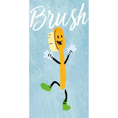 Brush Dance Black Modern Wood Framed Art Print by Prime, Marcus