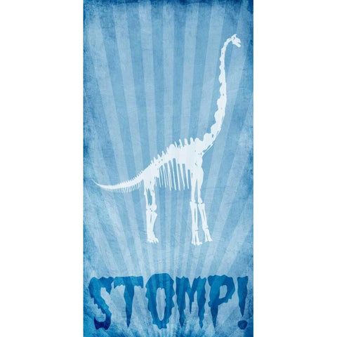 Dino Bones 3 White Modern Wood Framed Art Print by Prime, Marcus
