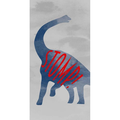 Prehistoric Stomp Black Modern Wood Framed Art Print with Double Matting by Prime, Marcus