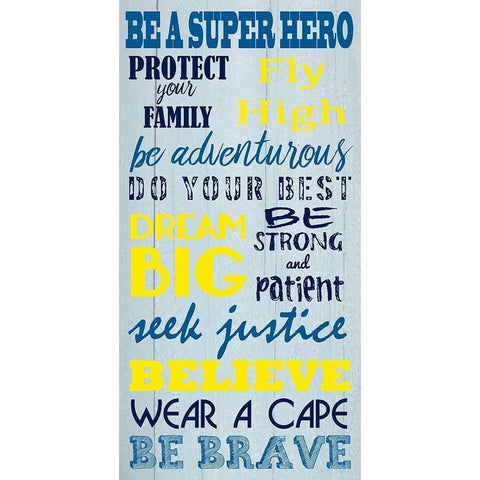 Be A Hero Black Modern Wood Framed Art Print with Double Matting by Prime, Marcus