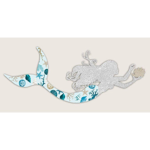 Celestial Mermaid 2 Black Modern Wood Framed Art Print by Prime, Marcus