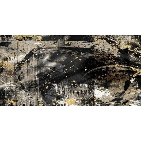 Golden Prime 2 Black Modern Wood Framed Art Print by Prime, Marcus