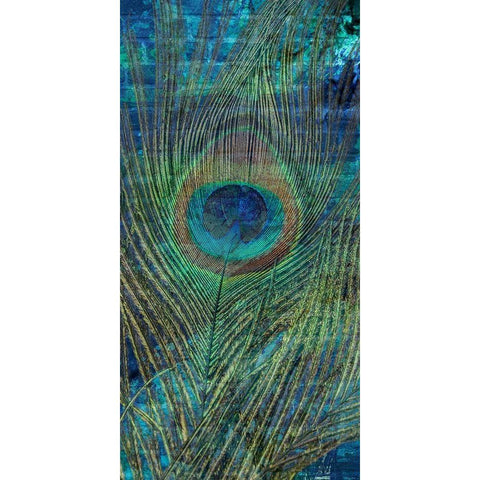Metropolitan Peacock 1 Gold Ornate Wood Framed Art Print with Double Matting by Prime, Marcus