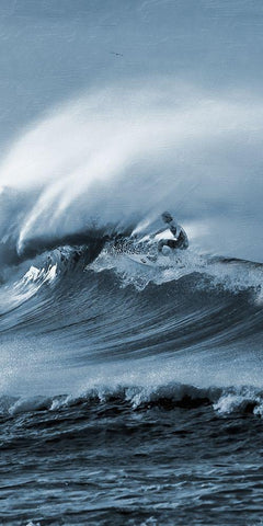 Brilliant Surf 1 White Modern Wood Framed Art Print with Double Matting by Prime, Marcus