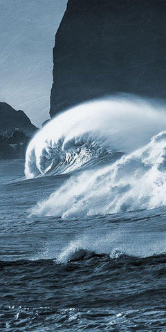 Brilliant Surf 2 Black Ornate Wood Framed Art Print with Double Matting by Prime, Marcus