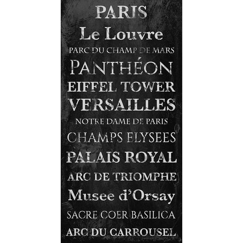 Paris Scenes 1 White Modern Wood Framed Art Print by Prime, Marcus