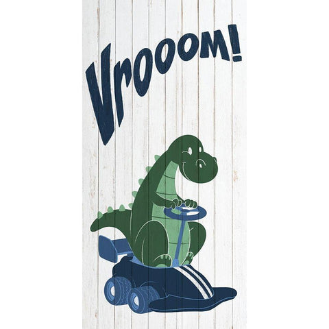 Dino Vroom 1 Black Modern Wood Framed Art Print by Prime, Marcus