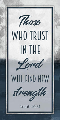 Trust and Strength White Modern Wood Framed Art Print with Double Matting by Prime, Marcus