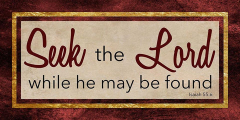 Seek the Lord 1 Black Ornate Wood Framed Art Print with Double Matting by Prime, Marcus