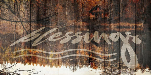 Autumn Blessings Black Ornate Wood Framed Art Print with Double Matting by Prime, Marcus