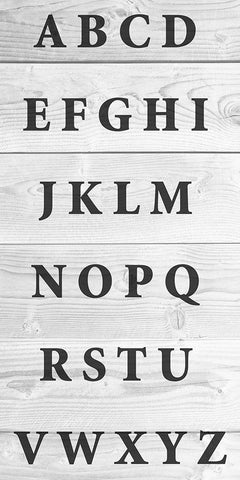 Alphabet Wood Black Ornate Wood Framed Art Print with Double Matting by Prime, Marcus