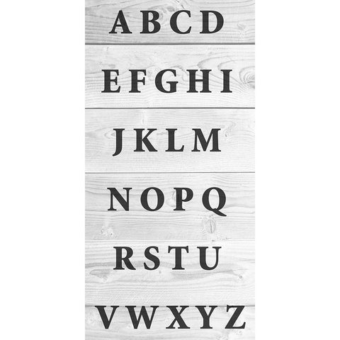 Alphabet Wood Gold Ornate Wood Framed Art Print with Double Matting by Prime, Marcus