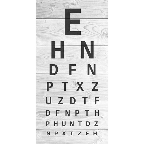 Wooden Eye Chart Black Modern Wood Framed Art Print by Prime, Marcus