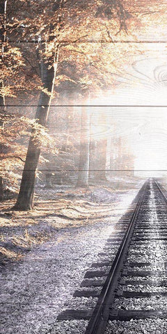 Railroad To Heaven White Modern Wood Framed Art Print with Double Matting by Prime, Marcus