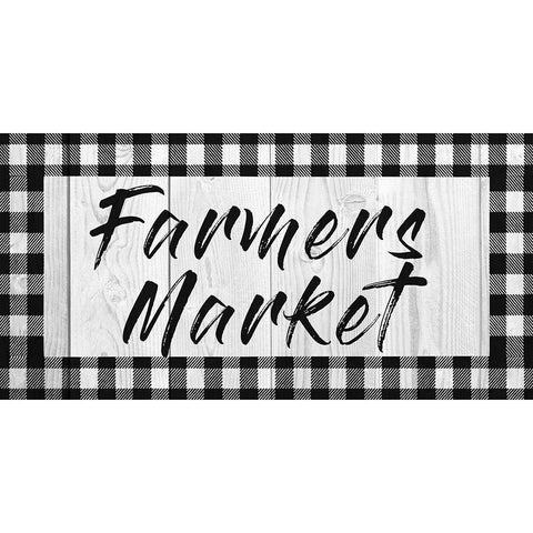 Farmers Market Black Modern Wood Framed Art Print with Double Matting by Prime, Marcus