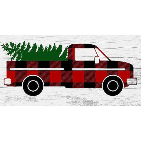 Christmas Delivery Black Modern Wood Framed Art Print with Double Matting by Prime, Marcus