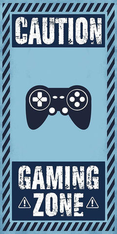 Gamer Zone White Modern Wood Framed Art Print with Double Matting by Prime, Marcus