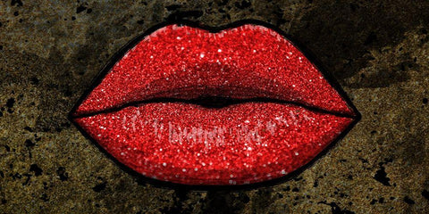 Glitter Kiss 2 White Modern Wood Framed Art Print with Double Matting by Prime, Marcus