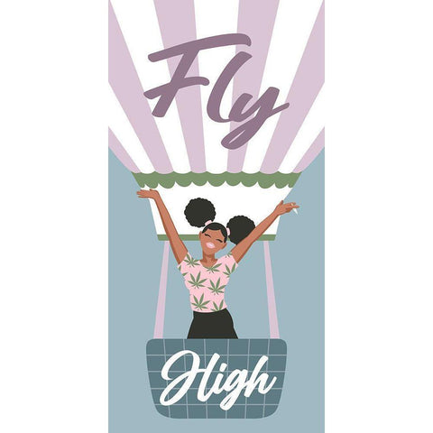 Fly High White Modern Wood Framed Art Print by Prime, Marcus