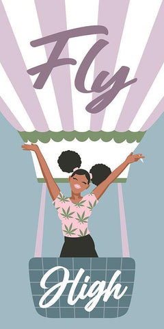 Fly High Black Ornate Wood Framed Art Print with Double Matting by Prime, Marcus