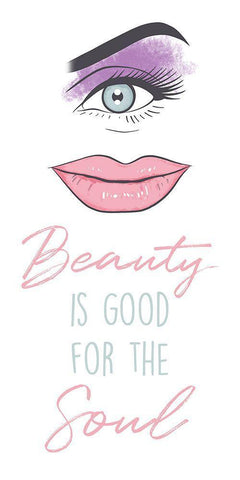 Beautiful Soul White Modern Wood Framed Art Print with Double Matting by Prime, Marcus