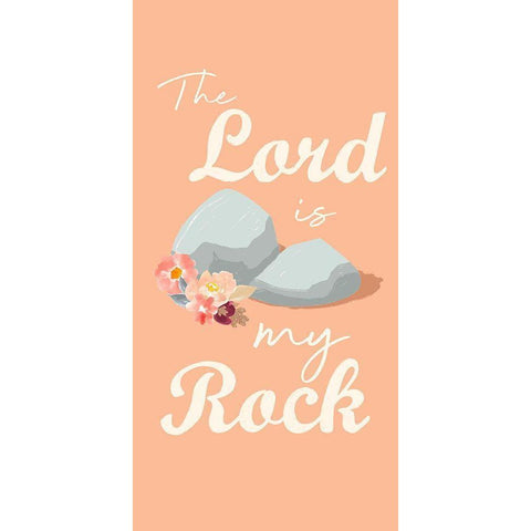 Lord Is My Rock White Modern Wood Framed Art Print by Prime, Marcus