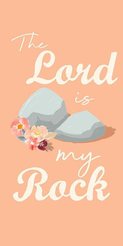 Lord Is My Rock White Modern Wood Framed Art Print with Double Matting by Prime, Marcus