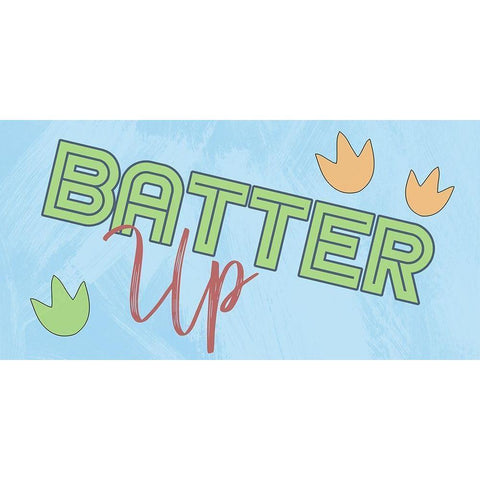 Batter Up Black Modern Wood Framed Art Print with Double Matting by Prime, Marcus