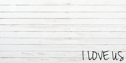I Love Us White Modern Wood Framed Art Print with Double Matting by Prime, Marcus