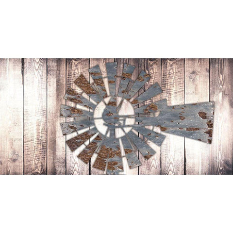 Rusty Windmill 2 Gold Ornate Wood Framed Art Print with Double Matting by Prime, Marcus