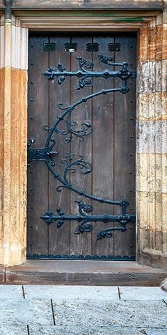 Opportunity Door 1 Black Ornate Wood Framed Art Print with Double Matting by Prime, Marcus