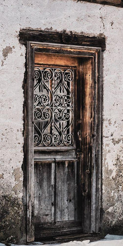 Buckaroo Door White Modern Wood Framed Art Print with Double Matting by Prime, Marcus