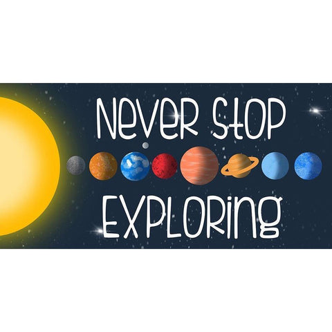 Never Stop Black Modern Wood Framed Art Print with Double Matting by Prime, Marcus