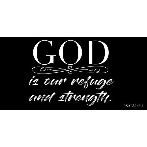 Refuge And Strength Gold Ornate Wood Framed Art Print with Double Matting by Prime, Marcus