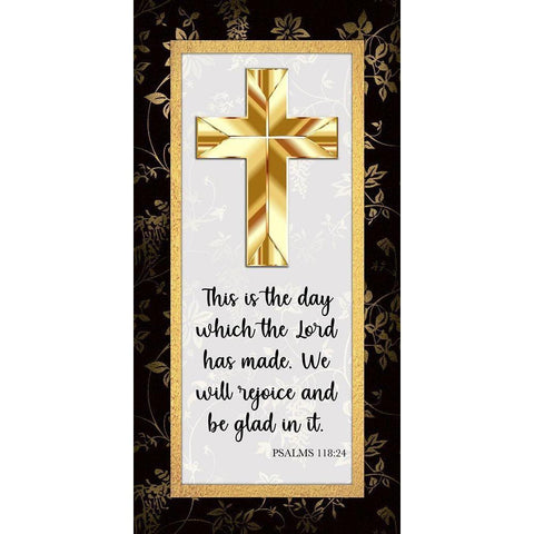 The Lords Day Black Modern Wood Framed Art Print with Double Matting by Prime, Marcus