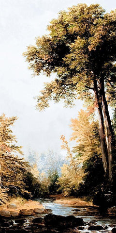 Hidden Creek Black Ornate Wood Framed Art Print with Double Matting by Prime, Marcus