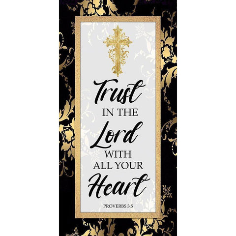 Trust The Lord White Modern Wood Framed Art Print by Prime, Marcus