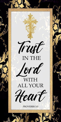 Trust The Lord White Modern Wood Framed Art Print with Double Matting by Prime, Marcus