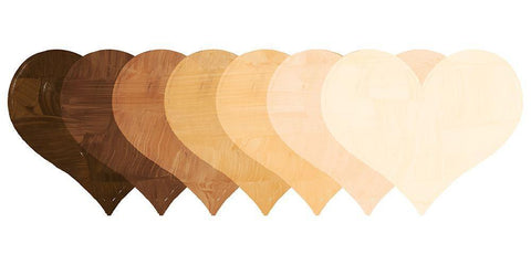 Heart Shades White Modern Wood Framed Art Print with Double Matting by Prime, Marcus