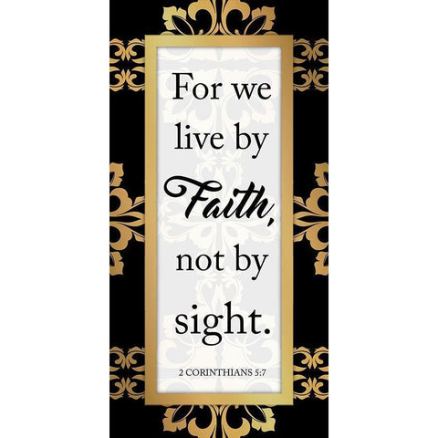 Live By Faith Gold Ornate Wood Framed Art Print with Double Matting by Prime, Marcus