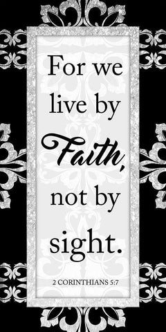 Live By Faith 2 White Modern Wood Framed Art Print with Double Matting by Prime, Marcus