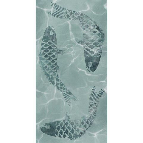 Koi Friends White Modern Wood Framed Art Print by Prime, Marcus