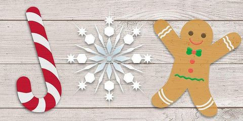 Winter Joy White Modern Wood Framed Art Print with Double Matting by Prime, Marcus