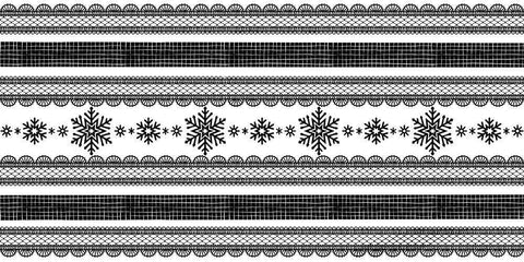 Winter Pattern Black Ornate Wood Framed Art Print with Double Matting by Prime, Marcus