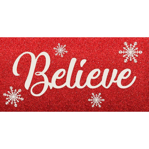 Sparkly Believe White Modern Wood Framed Art Print by Prime, Marcus