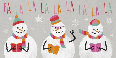 Fa La La La La La La La La Black Ornate Wood Framed Art Print with Double Matting by Prime, Marcus