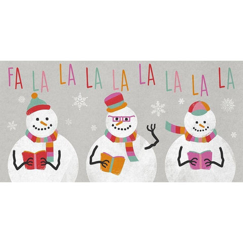 Fa La La La La La La La La Black Modern Wood Framed Art Print by Prime, Marcus
